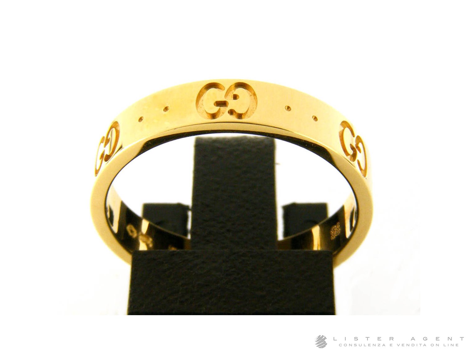 GUCCI ring Icon Thin Band in 18Kt yellow gold Size 16 Ref. YBC073230001016. NEW 40