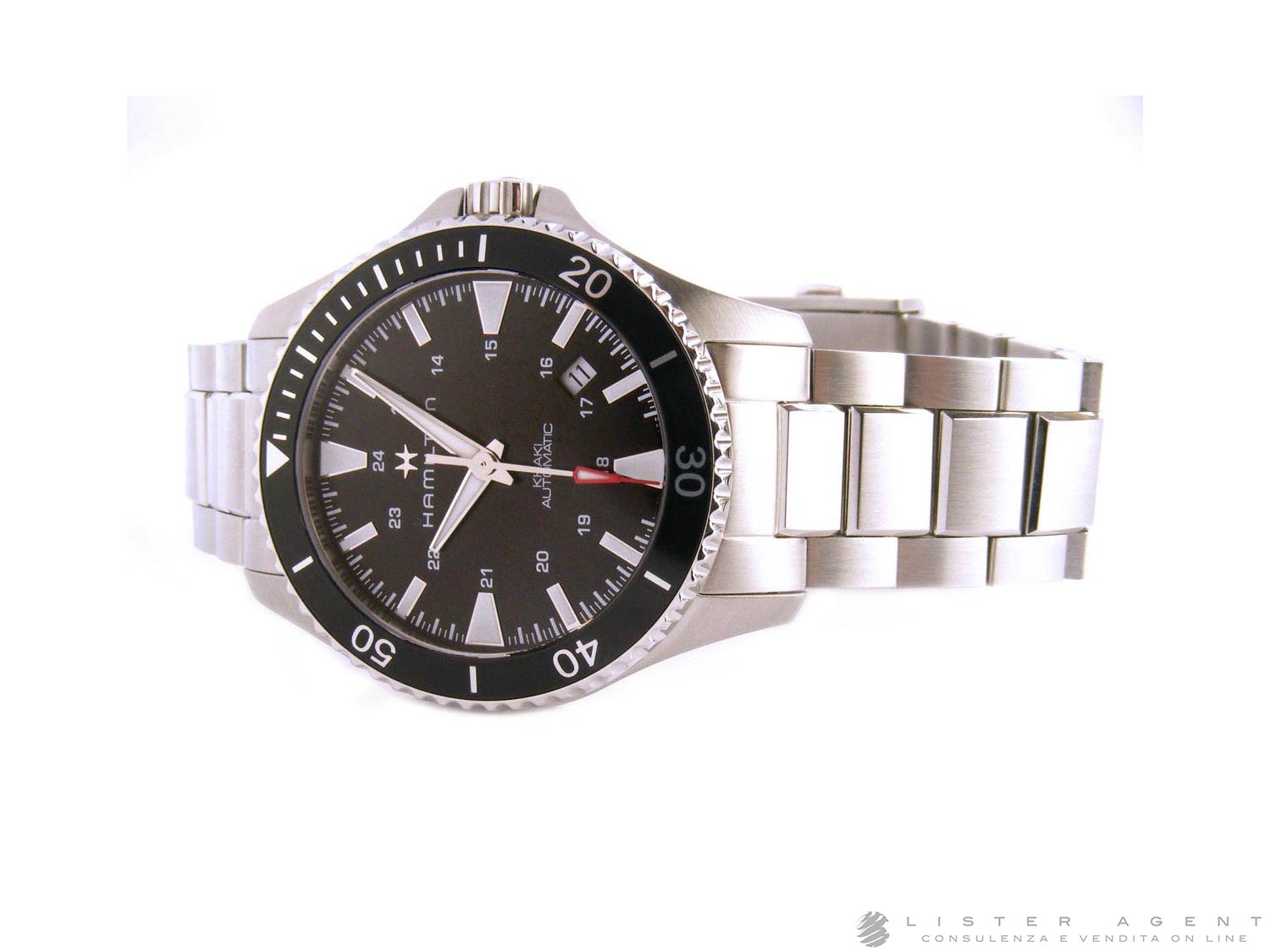 HAMILTON Khaki Scuba Automatic in steel Black AUT Ref. H82335131. NEW Lister Agent