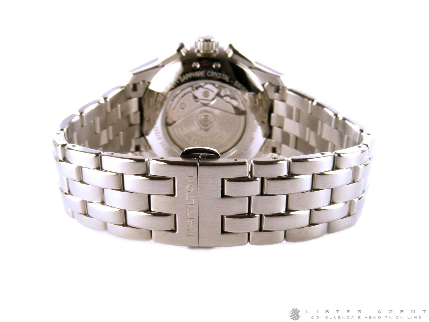 HAMILTON Jazzmaster Automatic Chronograph in stell Black Ref. H32596131. NEW Lister Agent