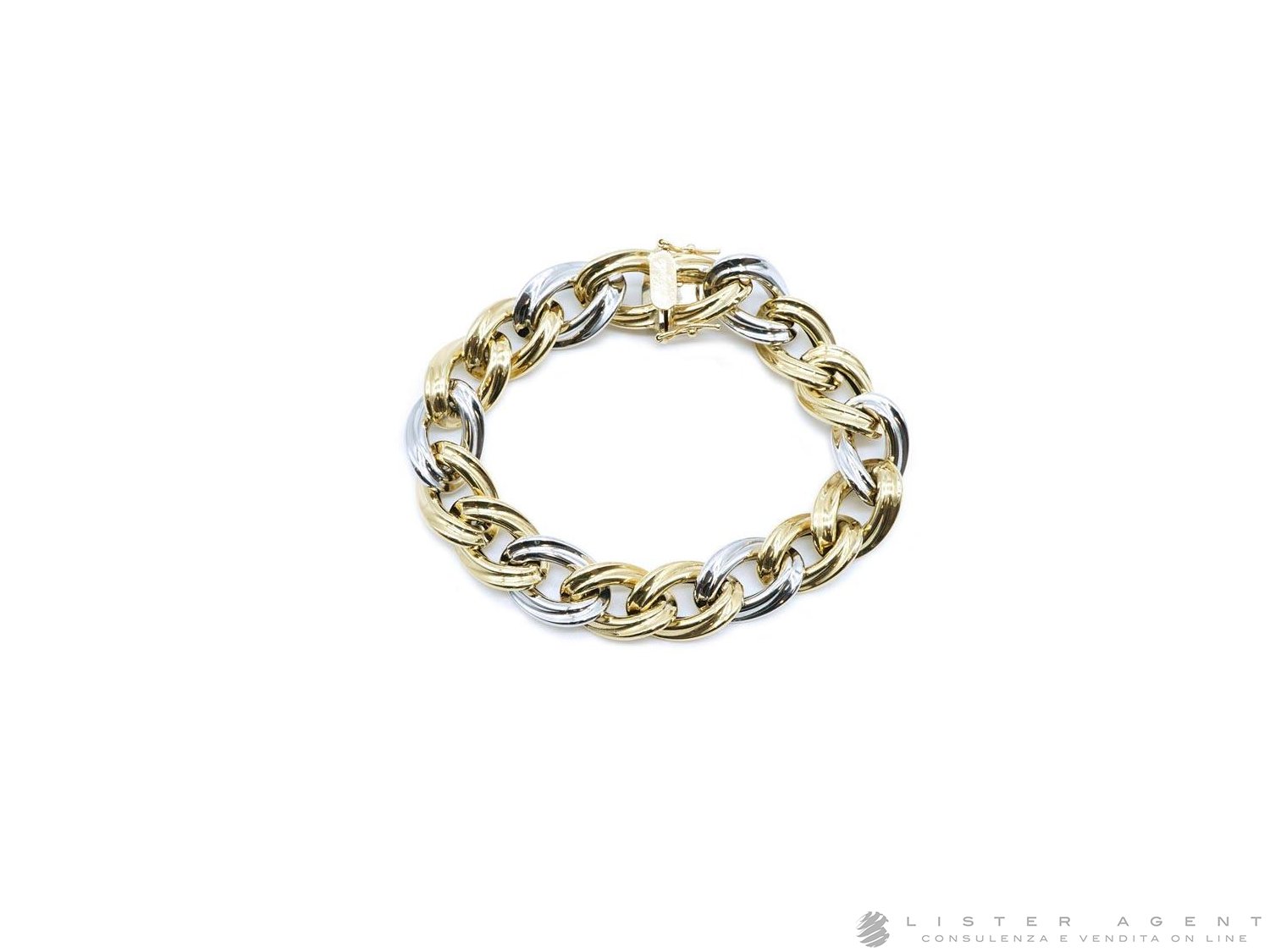 IL GIGLIO bracelet in 18Kt yellow and white gold. NEW
