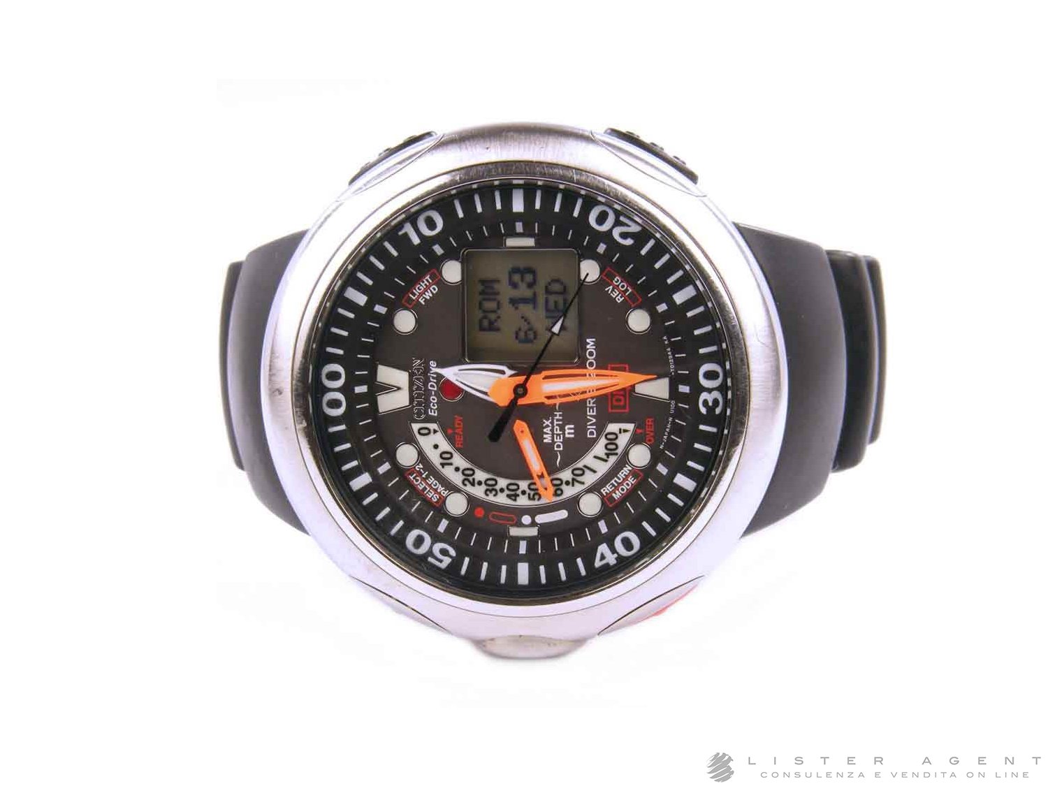 CITIZEN Promaster 20th Anniversary Aqualand Eco-Drive 200M in steel Ref.  JV0000-01E. USED!