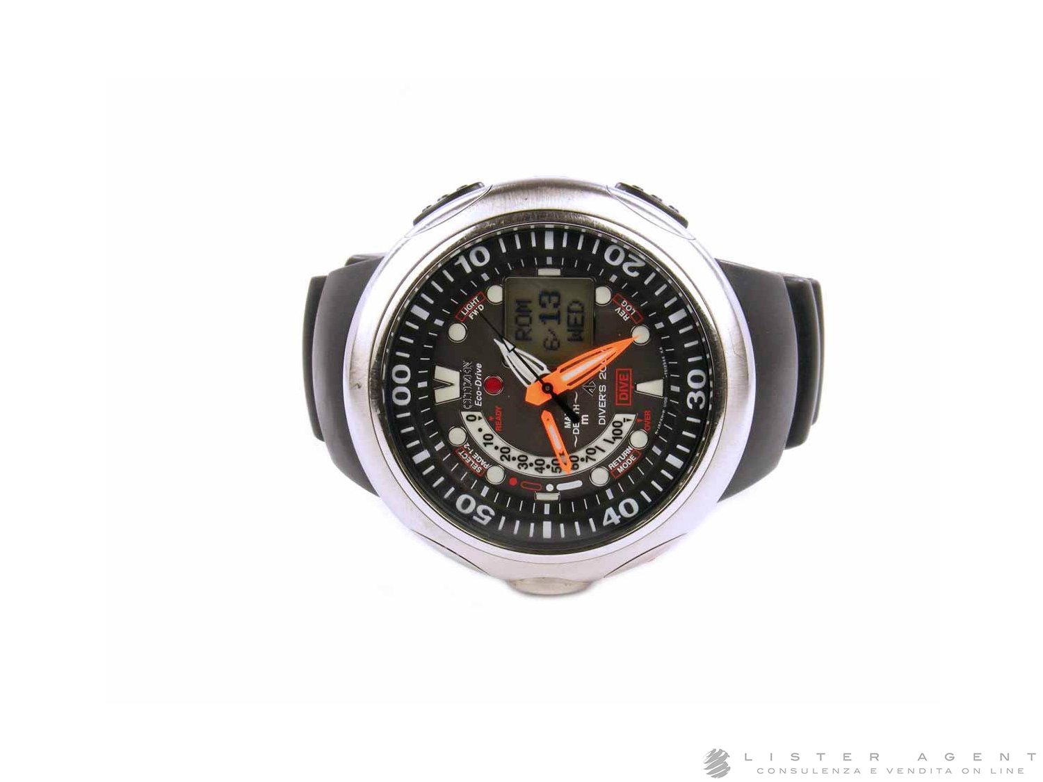 CITIZEN Promaster 20th Anniversary Aqualand Eco Drive 200M in steel Ref. JV0000 01E. USED