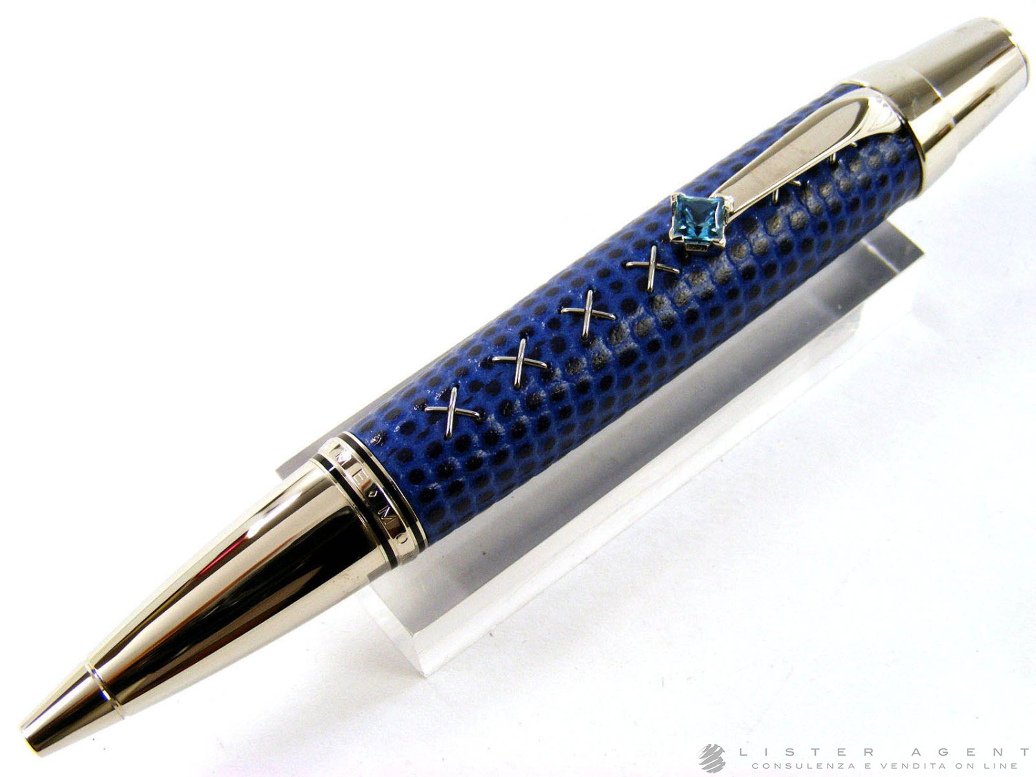 MONTBLANC Boheme Jewels ballpoint pen with light blue topaze Ref. 9932. NEW