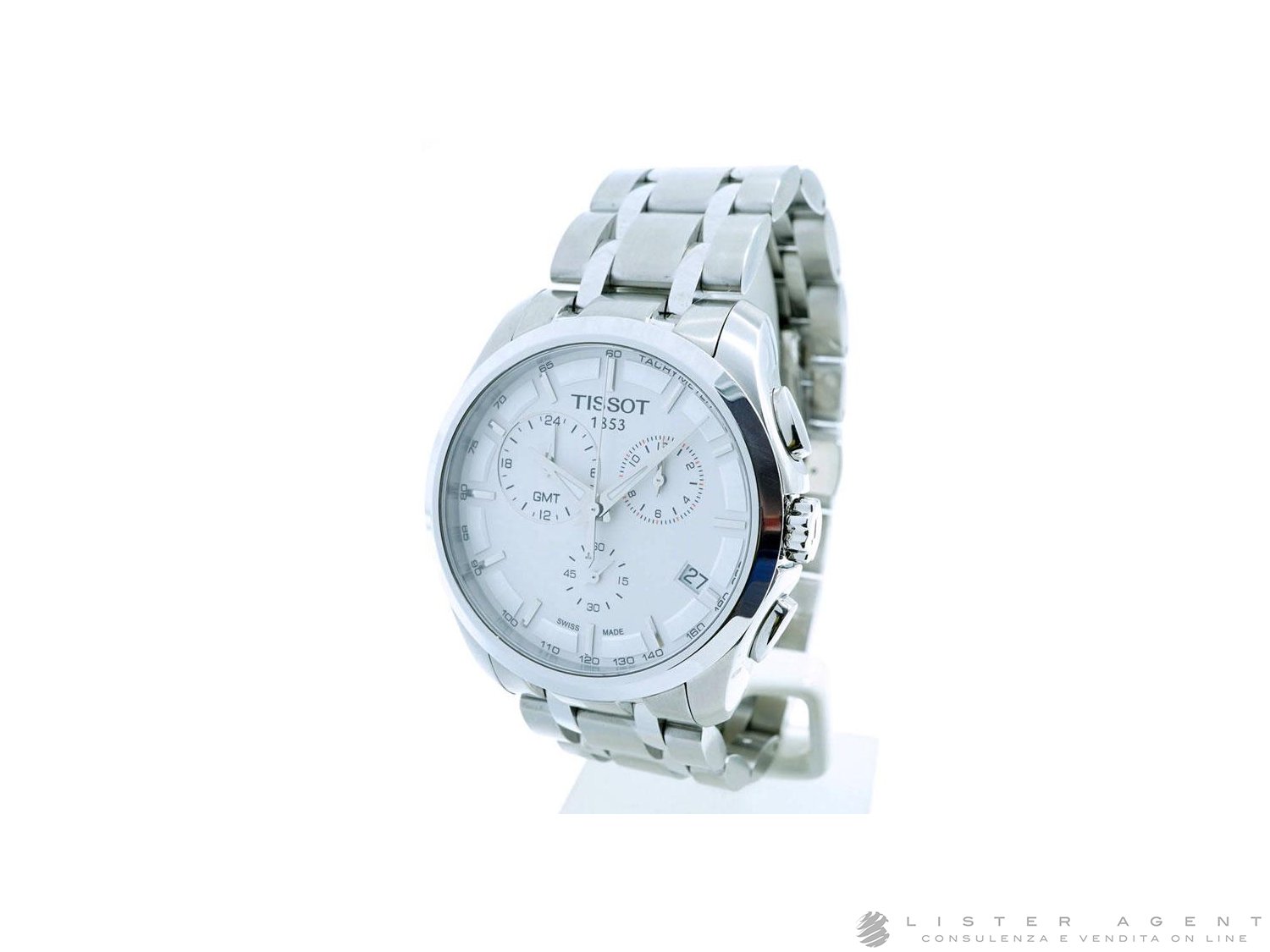TISSOT T Classic Couturier Gmt Cronografo in acciaio Argente Ref. T0394171104702. NUOVO