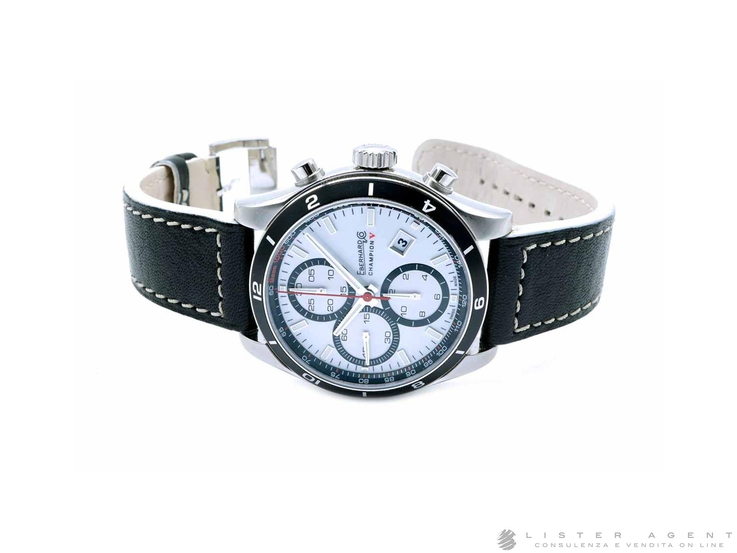 EBERHARD CO Champion V Chronograph Automatic in steel White Ref. 31063CP. NEW
