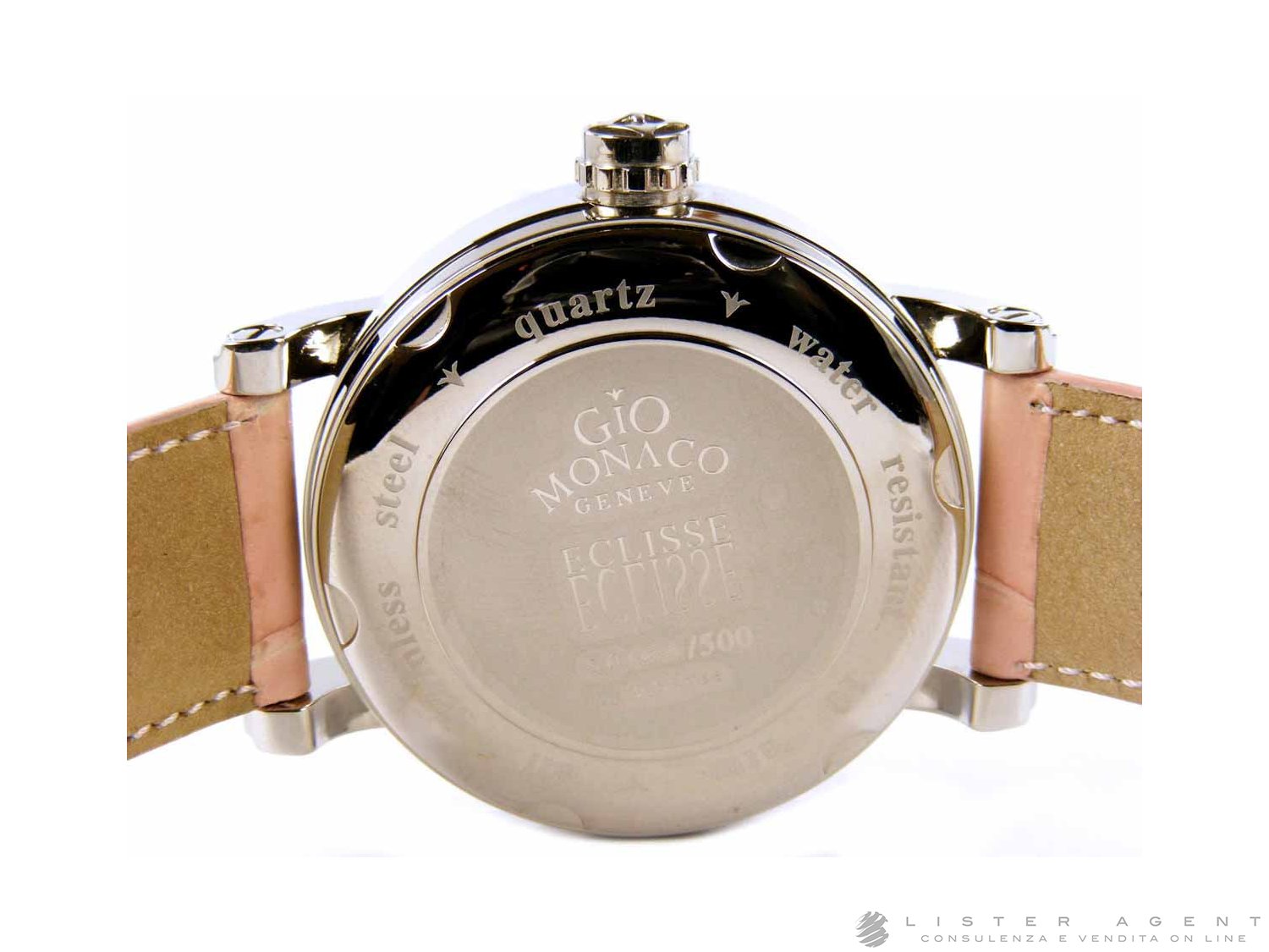GIO' MONACO Eclisse in steel Mother of pearl with diamonds