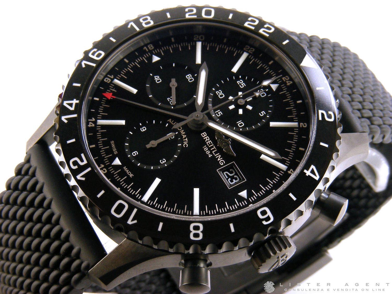 Breitling chronoliner best sale blacksteel