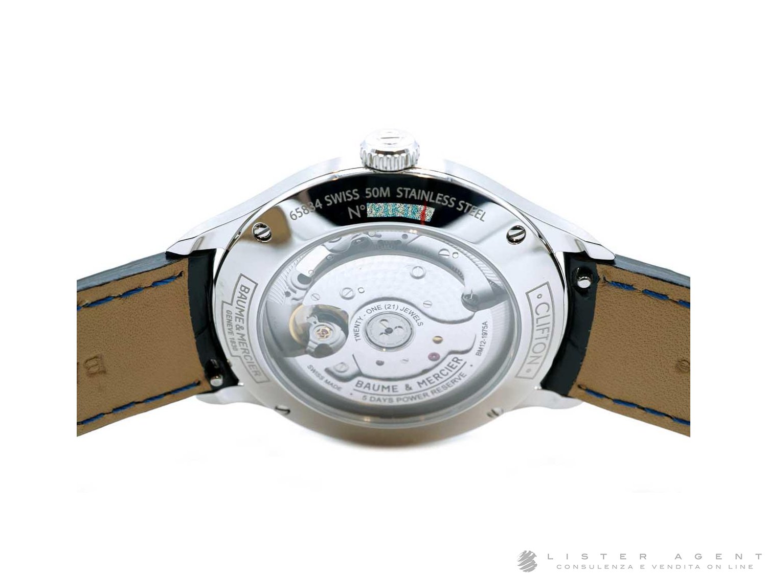 BAUME MERCIER Clifton Baumatic in acciaio Bianco AUT Ref. MOA10436. NUOVO Lister Agent