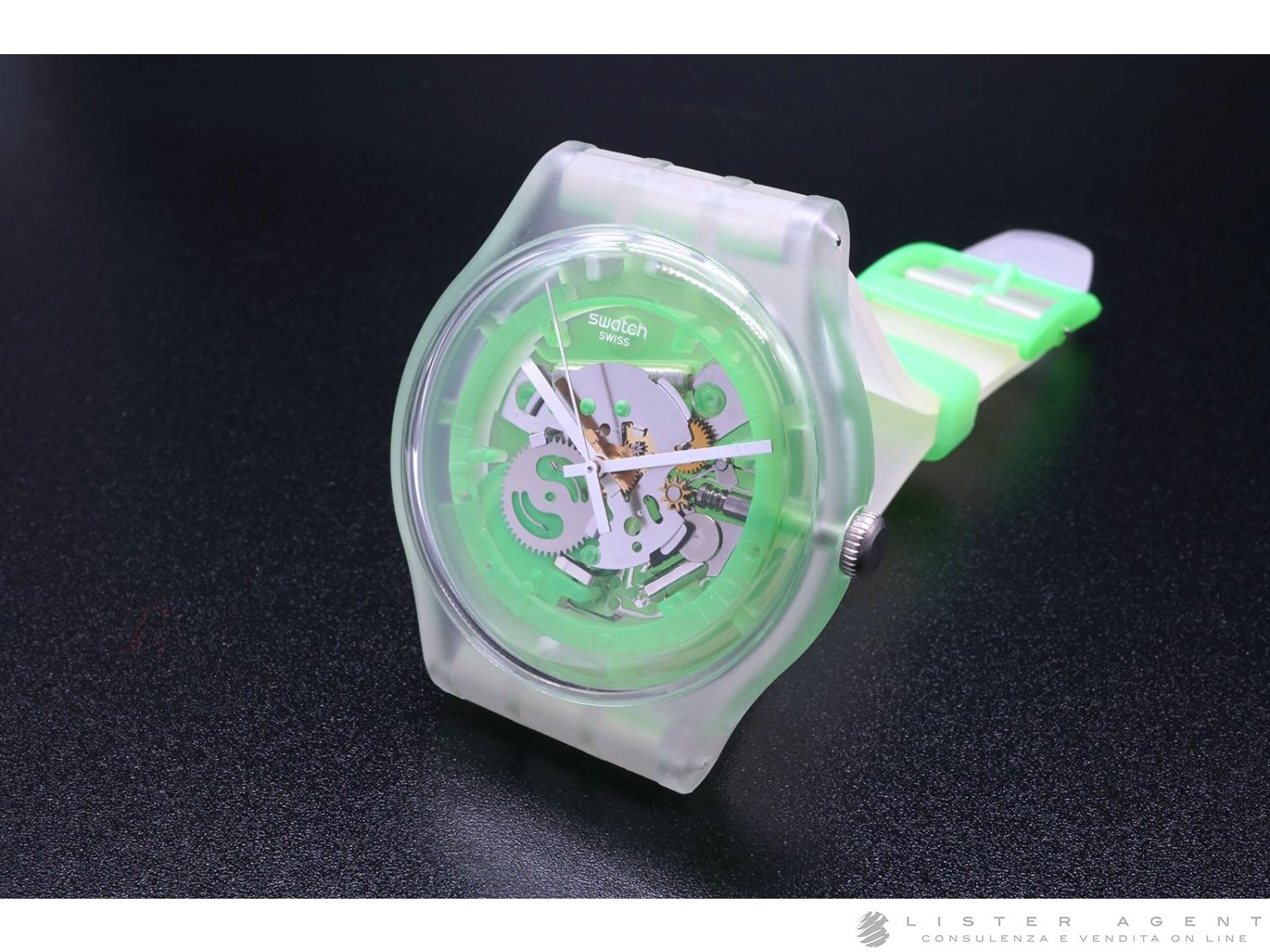 SWATCH NewGent Greenmazing in plastic Ref. SUOK131. NEW Lister