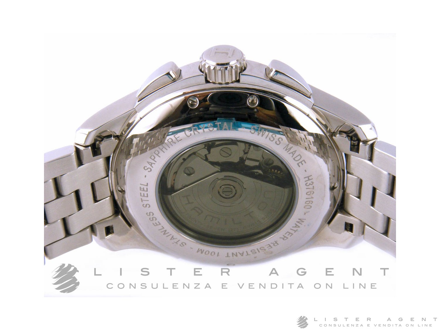 HAMILTON Jazzmaster Seaview Chrono Automatic in steel Black AUT Ref. H37616131. NEW Lister Agent