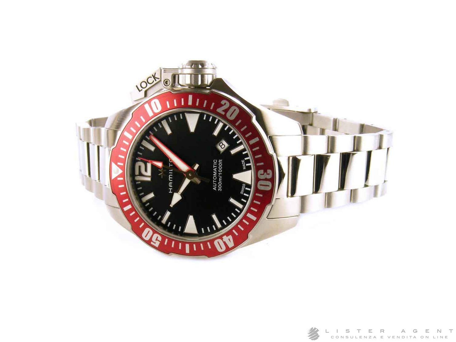 HAMILTON Khaki Navy Frogman Automatic in steel Black AUT Ref