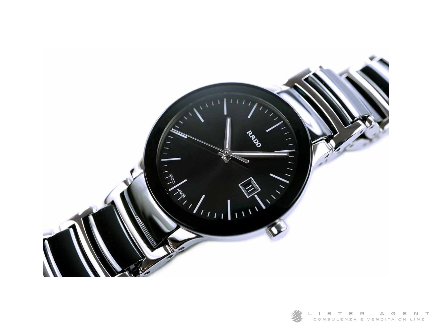 RADO Centrix lady in steel and High tech ceramic Black Ref. R30935162. NEW Lister Agent