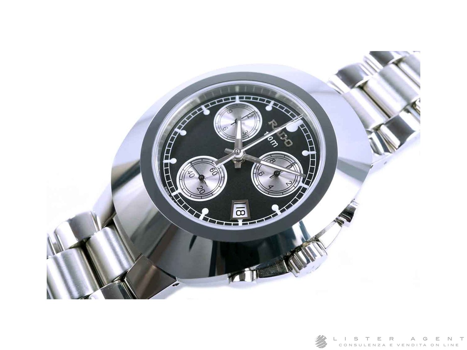RADO Diastar New Original Chronograph in steel Black Ref
