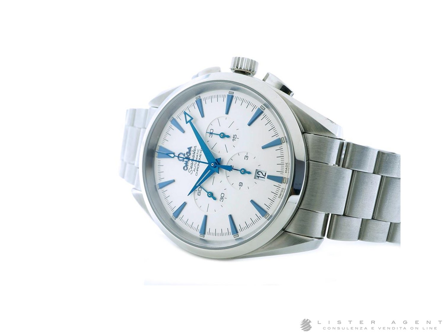 OMEGA Aqua Terra Chronografo Railmaster Automatic in steel Argent Ref. 2512.30.00. NEW