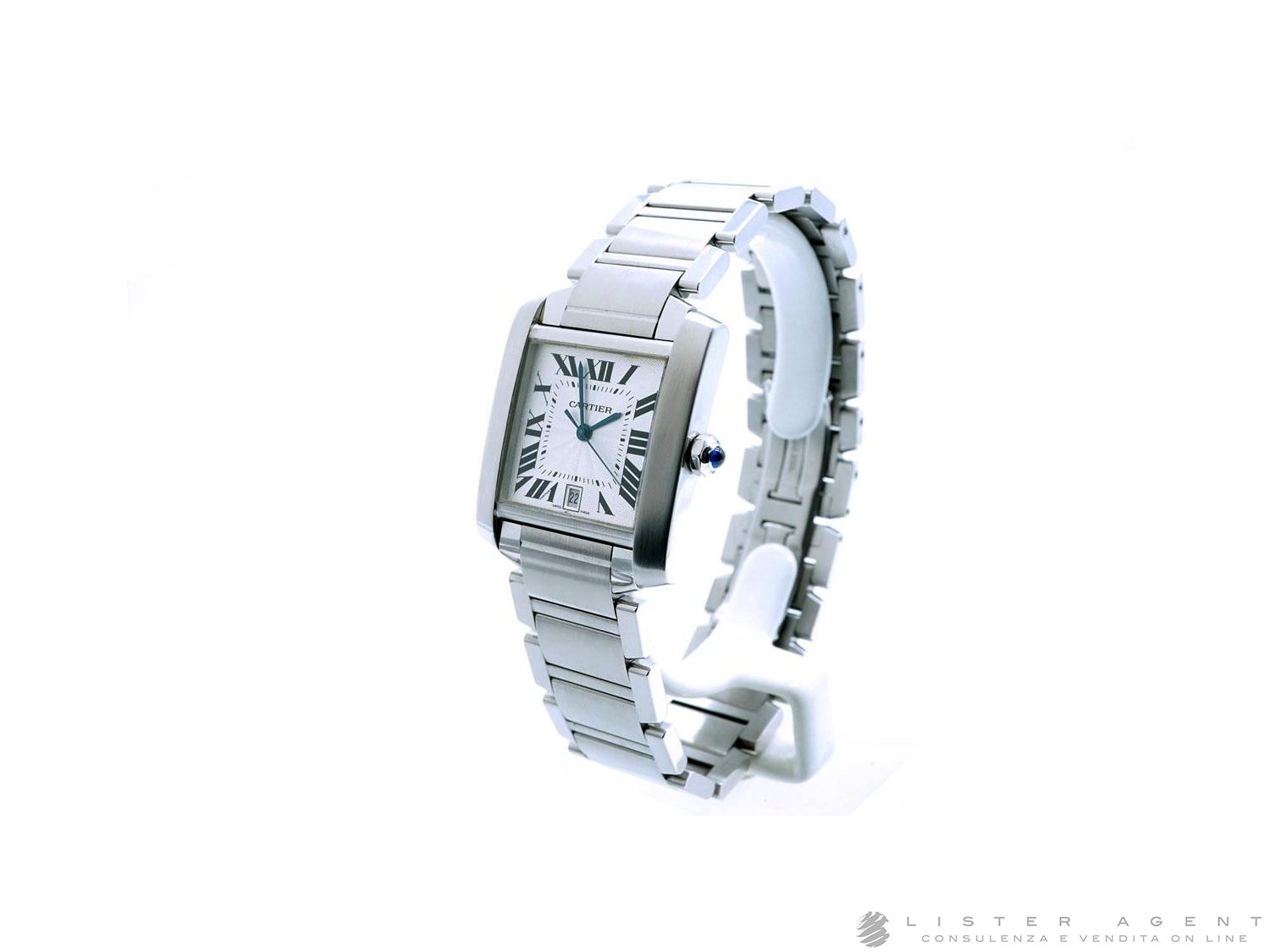 CARTIER Tank Francaise Large Automatic Model in steel Argente Ref. W51002Q3. USED