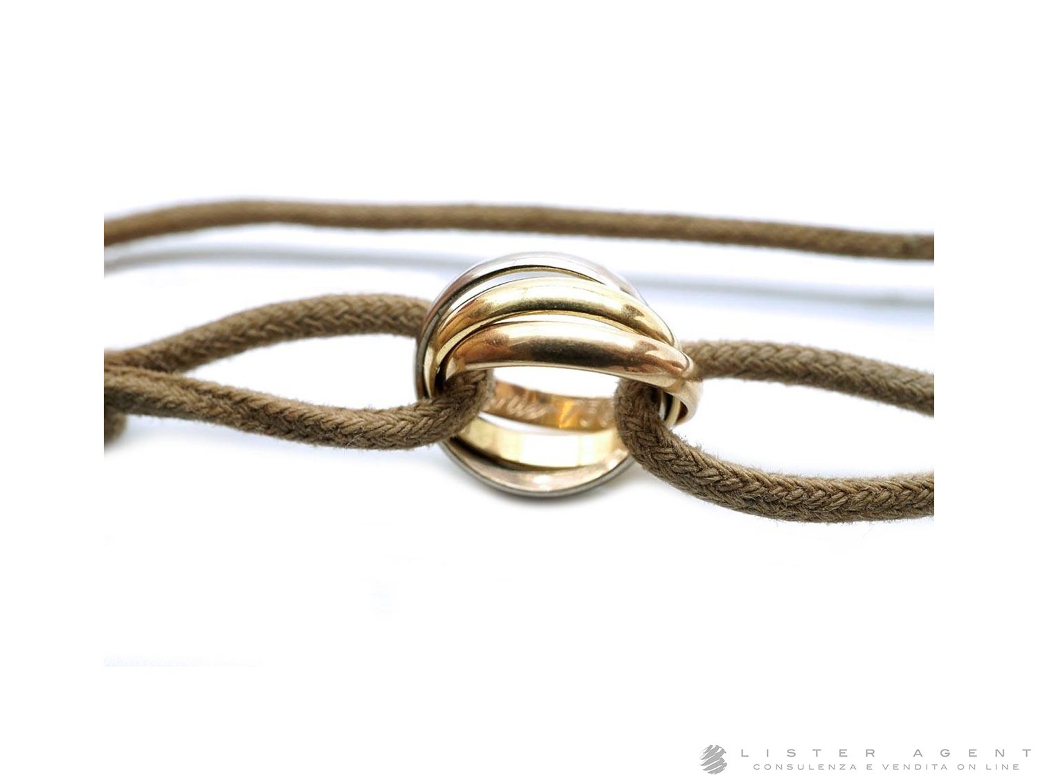 CARTIER Trinity small model bracelet in 18Kt yellow white and red