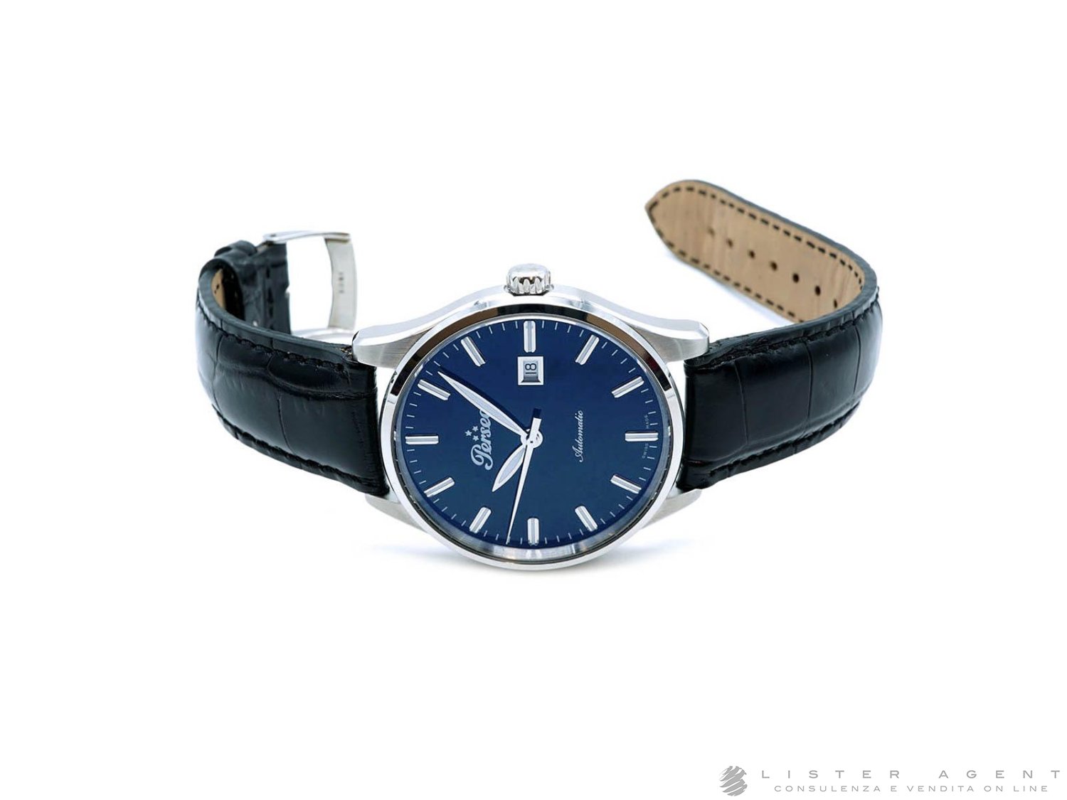 PERSEO orologio automatico in acciaio Nero AUT Ref. 11349.02. NUOVO
