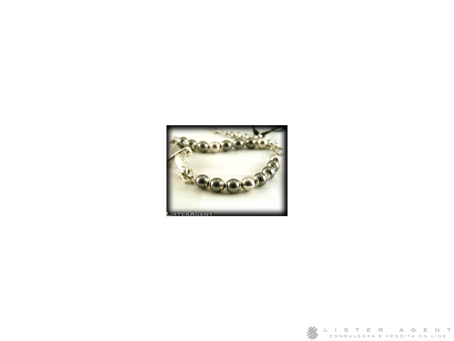 CESARE PACIOTTI ブレスレット ロザリオ 剣925シルバー＆パール CESARE PACIOTTI bracelet in 925 silver and synthetic pearls