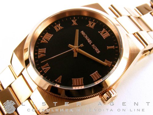 MICHAEL KORS watch Only time in rose goldplated steel Black Ref. MK5937. NEW