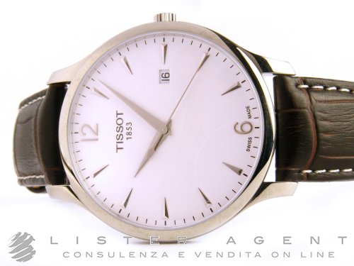 TISSOT Tradition in steel White Ref. T0636101603700. NEW Lister