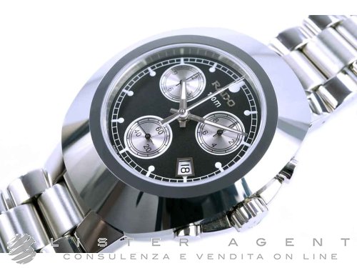 RADO Diastar New Original Chronograph in steel Black Ref. R12638163. NEW