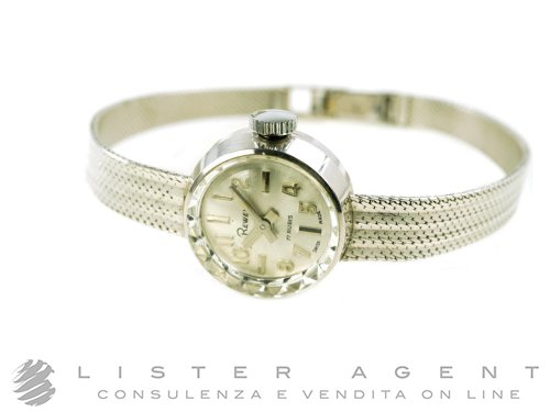 REWEL Vintage Semino Lady hand winding watch in 18Kt white gold. NEW