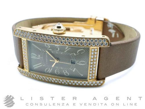 CARTIER Tank Americaine Automatic in 18Kt yellow gold and diamonds