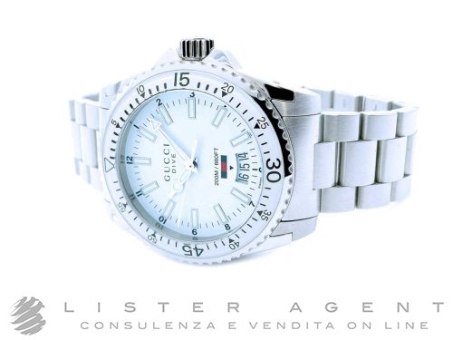 GUCCI Dive Quarzo in acciaio Bianco Ref. YA136302. USATO Lister