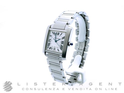 CARTIER Tank Francaise Large Automatic Model in steel Argente Ref. W51002Q3. USED