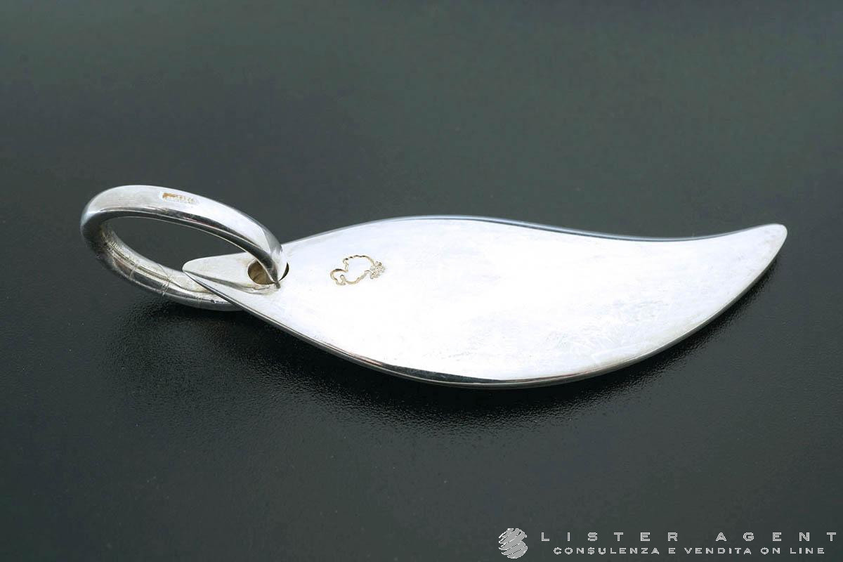 DODO by Pomellato ciondolo Piuma in argento 925. NUOVO