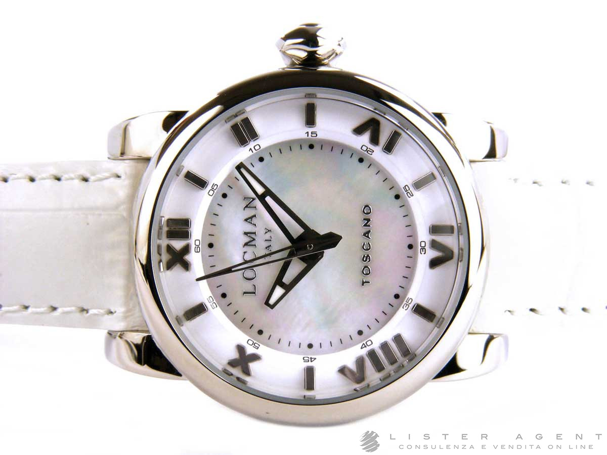 LOCMAN Toscano lady in titanium Mother of pearl Ref. 0595V12 00MWPSW. NEW