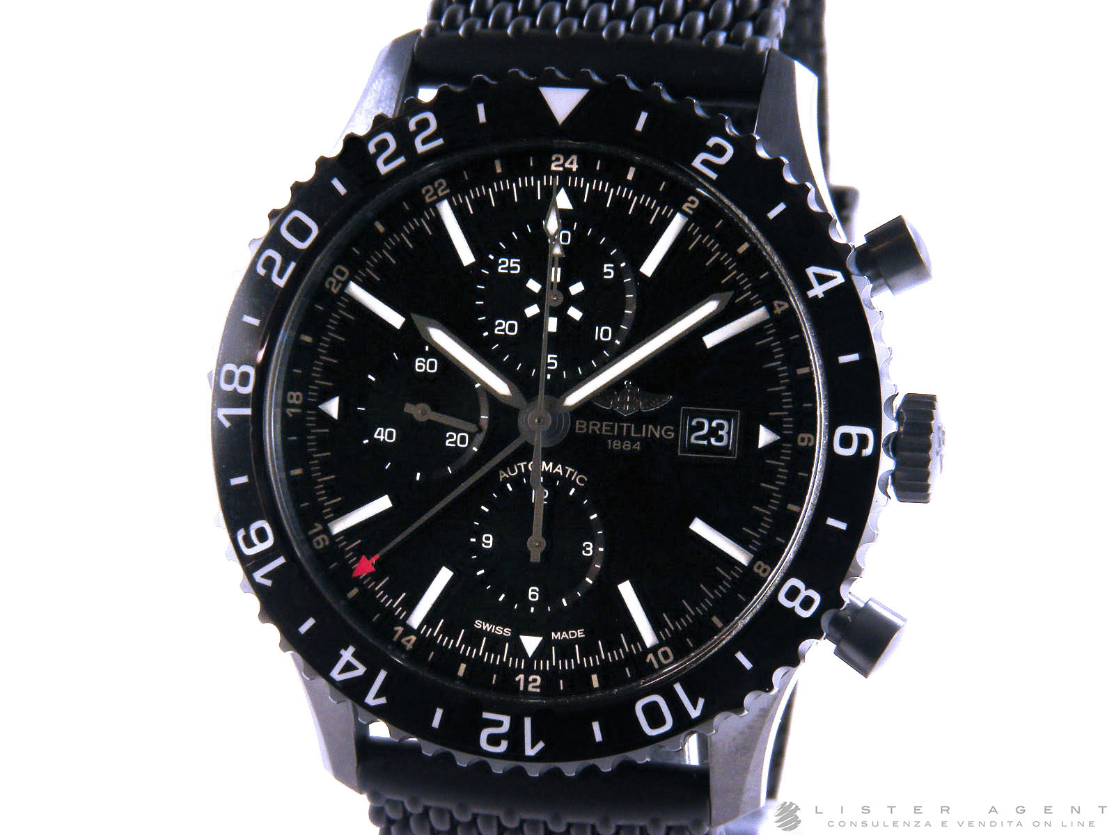 BREITLING Chronoliner Blacksteel in black Pvd steel AUT Ref. M2431013 BF02 256S. NEW