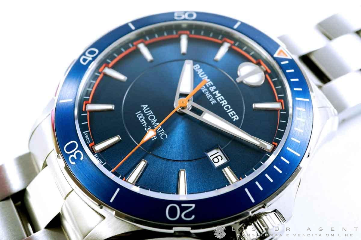 BAUME MERCIER Clifton Club Automatico in steel Blue Ref. MOA10378. NEW