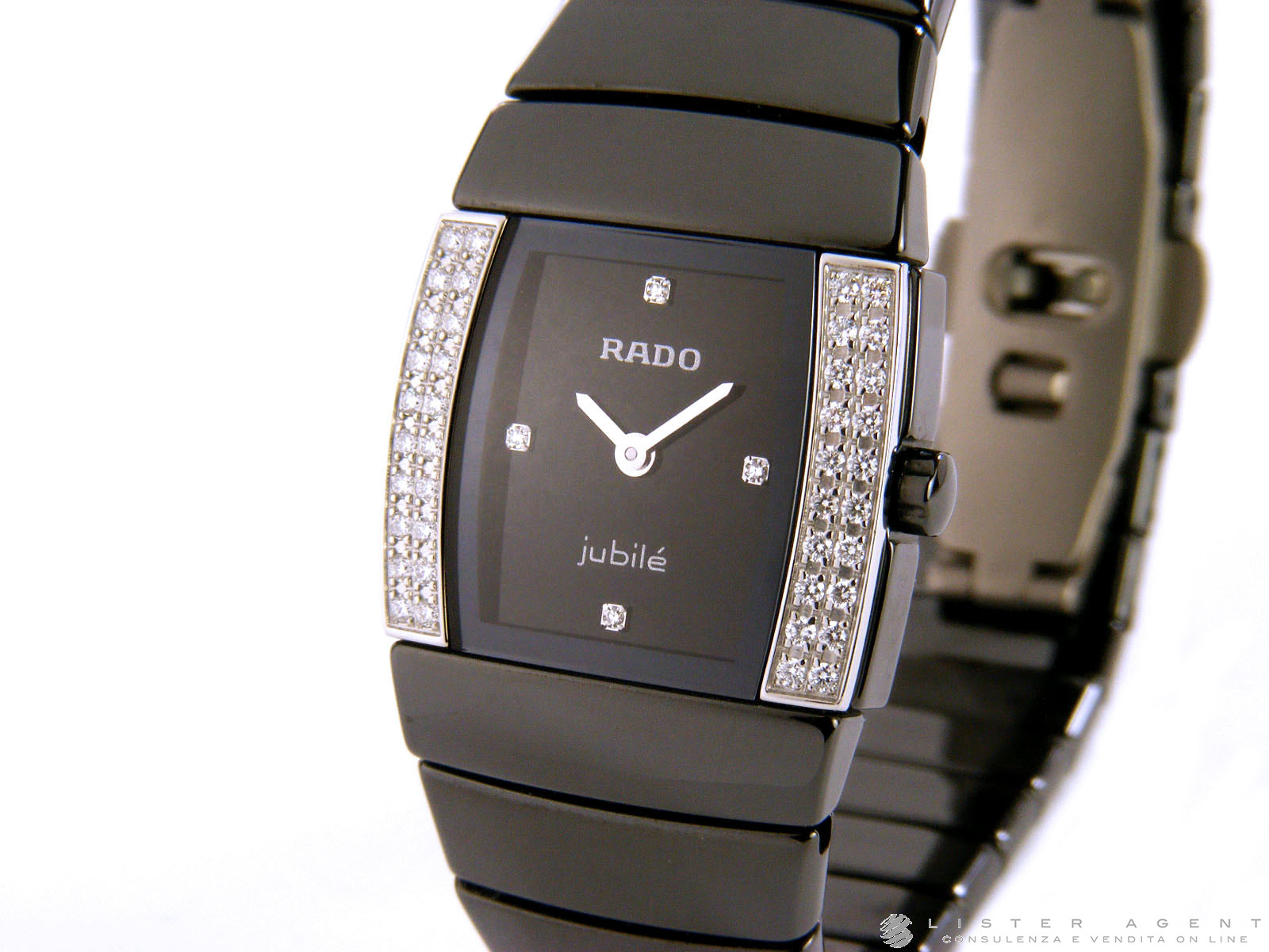 RADO Sintra Diastar lady Jubil in ceramic and black diamonds Ref
