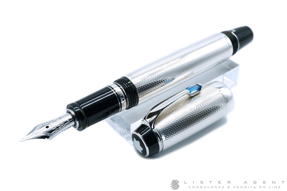 MONTBLANC penna stilografica Boheme Silver Bleu Ref. MB6556. NUOVA Lister Agent