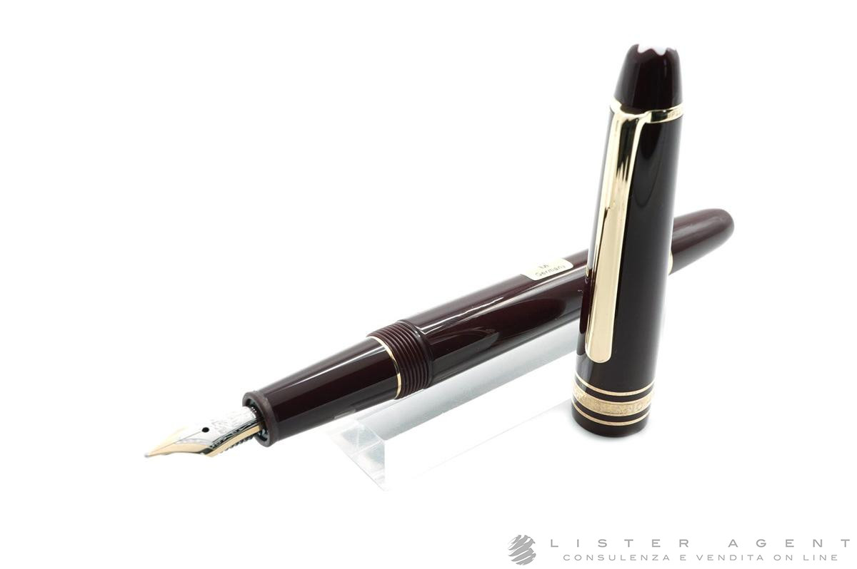 MONTBLANC penna stilografica Meisterstuck Hommage a Frederic Chopin in resina bordeaux e metallo laminato oro giallo Ref. 145. NUOVA