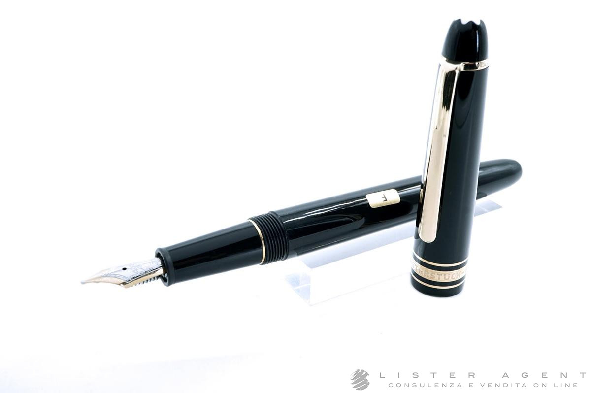 MONTBLANC Meisterstück Hommage à Frédéric Chopin fountain pen in black  resin and yellow goldplated metal Ref. 1517. NEW!