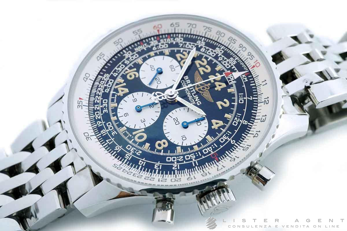 BREITLING Cosmonaute 24H Chronograph Manual winding in steel Black Ref. A12322. NEW