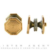 KREMENTZ cufflinks in 14Kt rose gold and 800 silver. NEW!