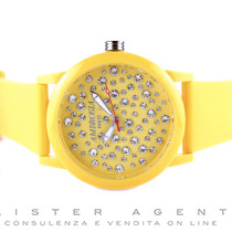 AMBROSIA PARIS watch Joy'Z Yellow in plastic with Swarovski Ref. MOJOY07. NEW!