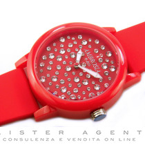 AMBROSIA PARIS watch Joy'Z Red in plastic with Swarovski Ref. MOJOYZ03. NEW!