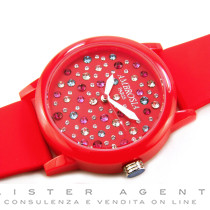 AMBROSIA PARIS watch Joy'Z Red in plastic with Swarovski multicolor Ref. MOJOYZ11. NEW!