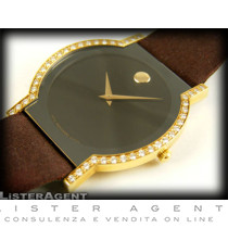 MOVADO watch Only time 18Kt gold and diamonds Ref. 4140870. NEW!