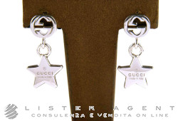 GUCCI earrings Trademark with pendant Star in 925 silver Ref. YBD35625400100U. NEW!