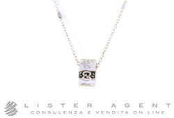 GUCCI necklace Icon in 18Kt white gold with white enamel Ref. YBB43455300300U. NEW! -40%