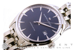 HAMILTON Jazzmaster Date in steel Blue Ref. H32451141. NEW!