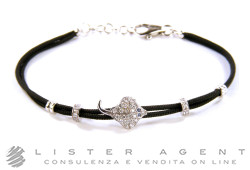 GIOVEPLUVIO bracelet Ray in 18Kt white gold with diamonds and sapphires. NEW!
