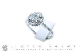 BUONOCORE ring in18Kt white gold with diamonds ct 0.50 Size 54 Ref.090A01DW. NEW!