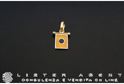 GIOVEPLUVIO ciondolo Bandierina Marinara mini I in oro giallo 18Kt con smalto Ref. C93P/I. NUOVO!