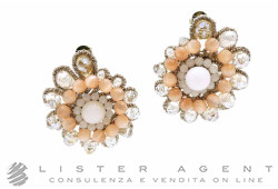 P&P DESIGN by Paola Parrinello earrings in 925 yellow gold plated silver and natural stones. NEW!